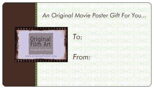Gift Note original movie poster for sale at Originalfilmart