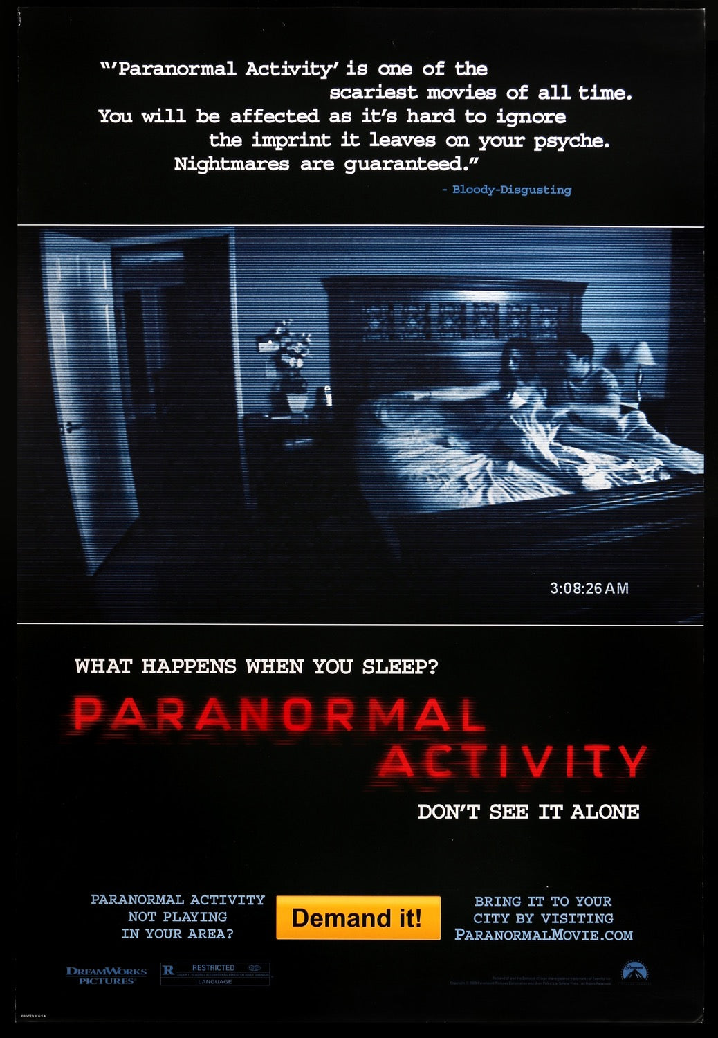 Paranormal Activity (2007) original movie poster for sale at Originalfilmart