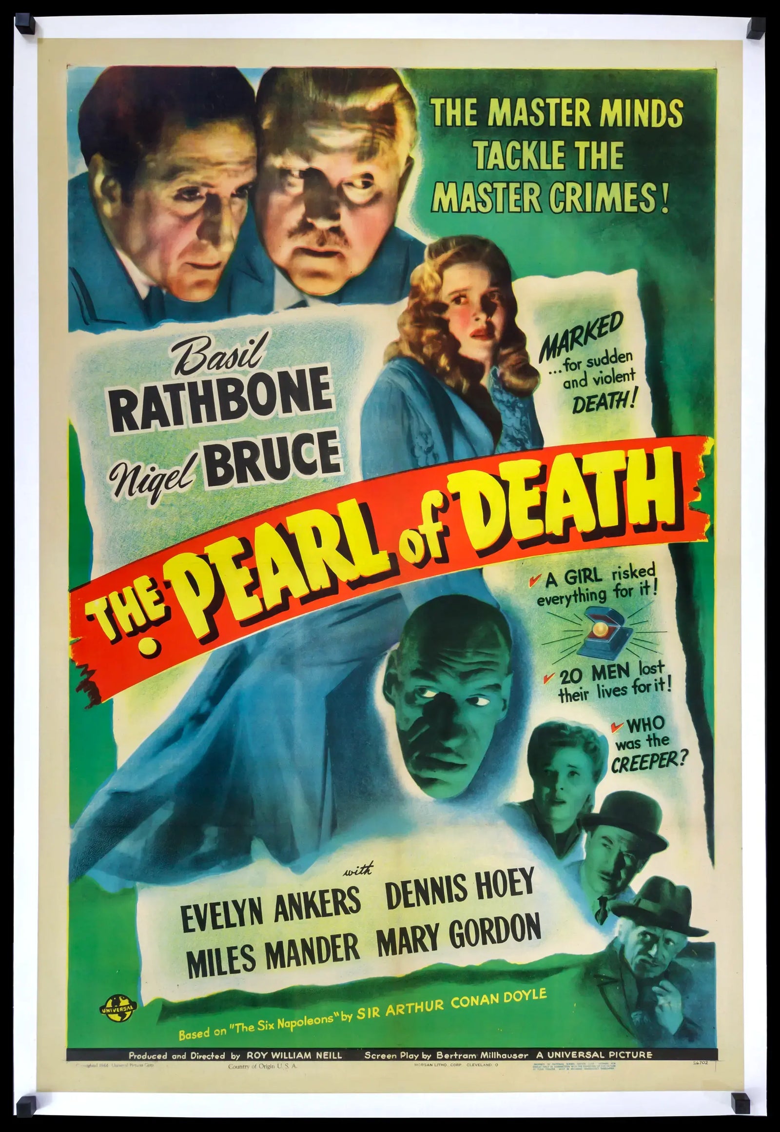 Pearl of Death (1944) original movie poster for sale at Originalfilmart