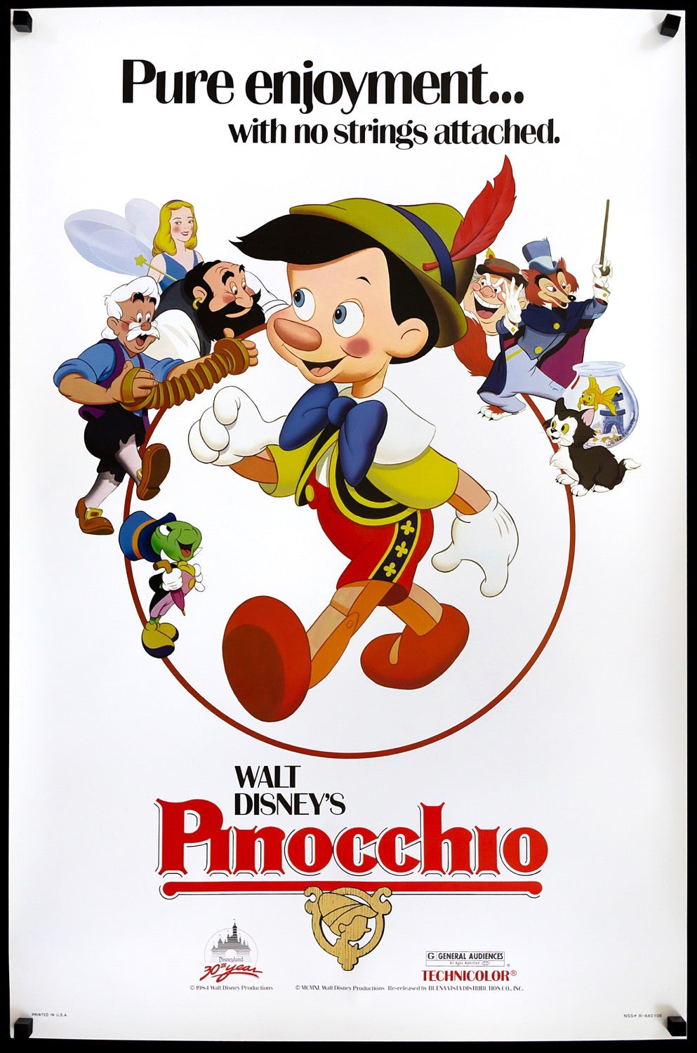 Pinocchio (1940) original movie poster for sale at Originalfilmart