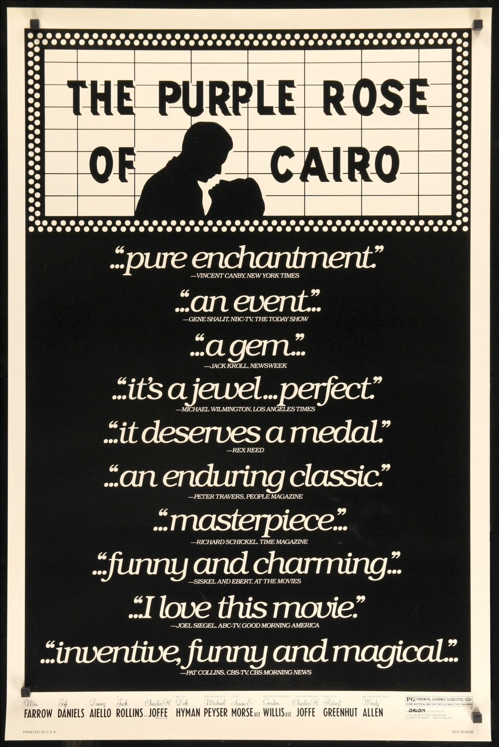 Purple Rose of Cairo (1985) original movie poster for sale at Originalfilmart