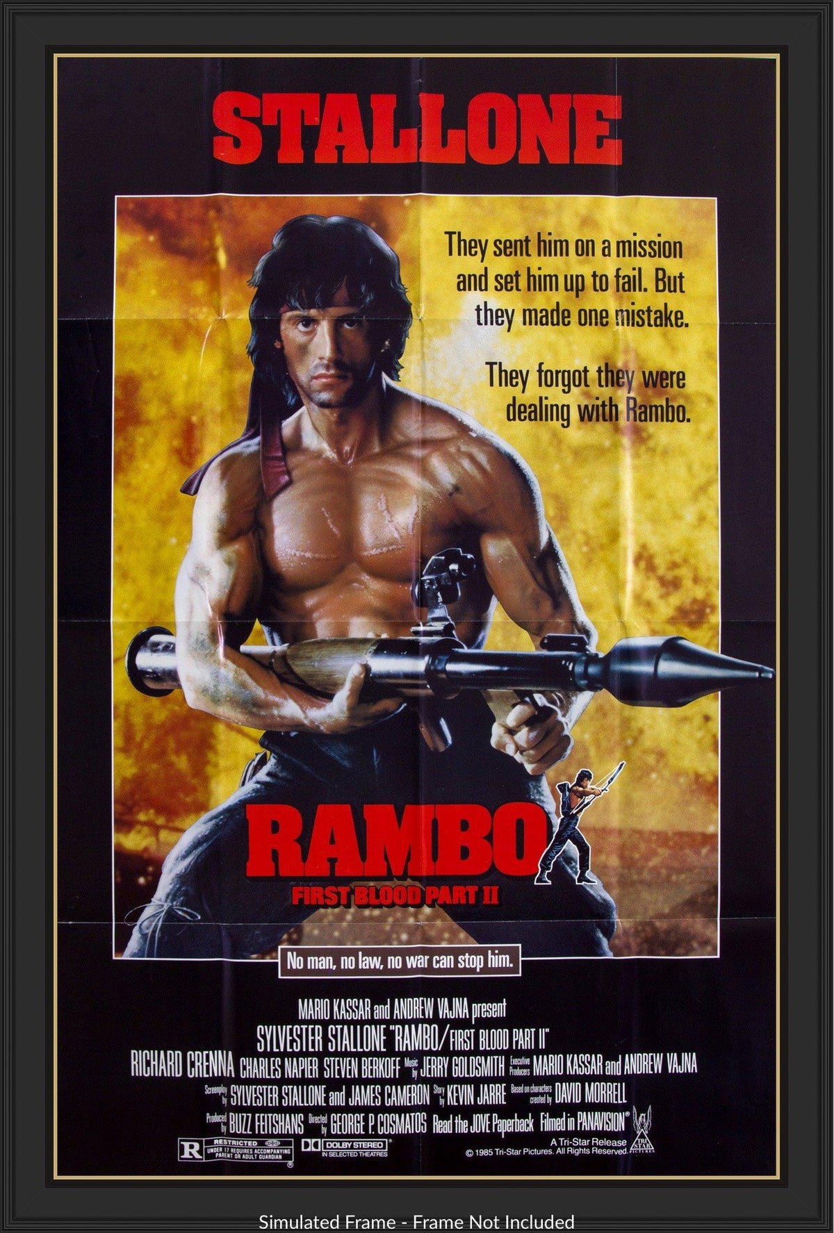 Rambo First Blood Part 2 (1985) original movie poster for sale at Originalfilmart