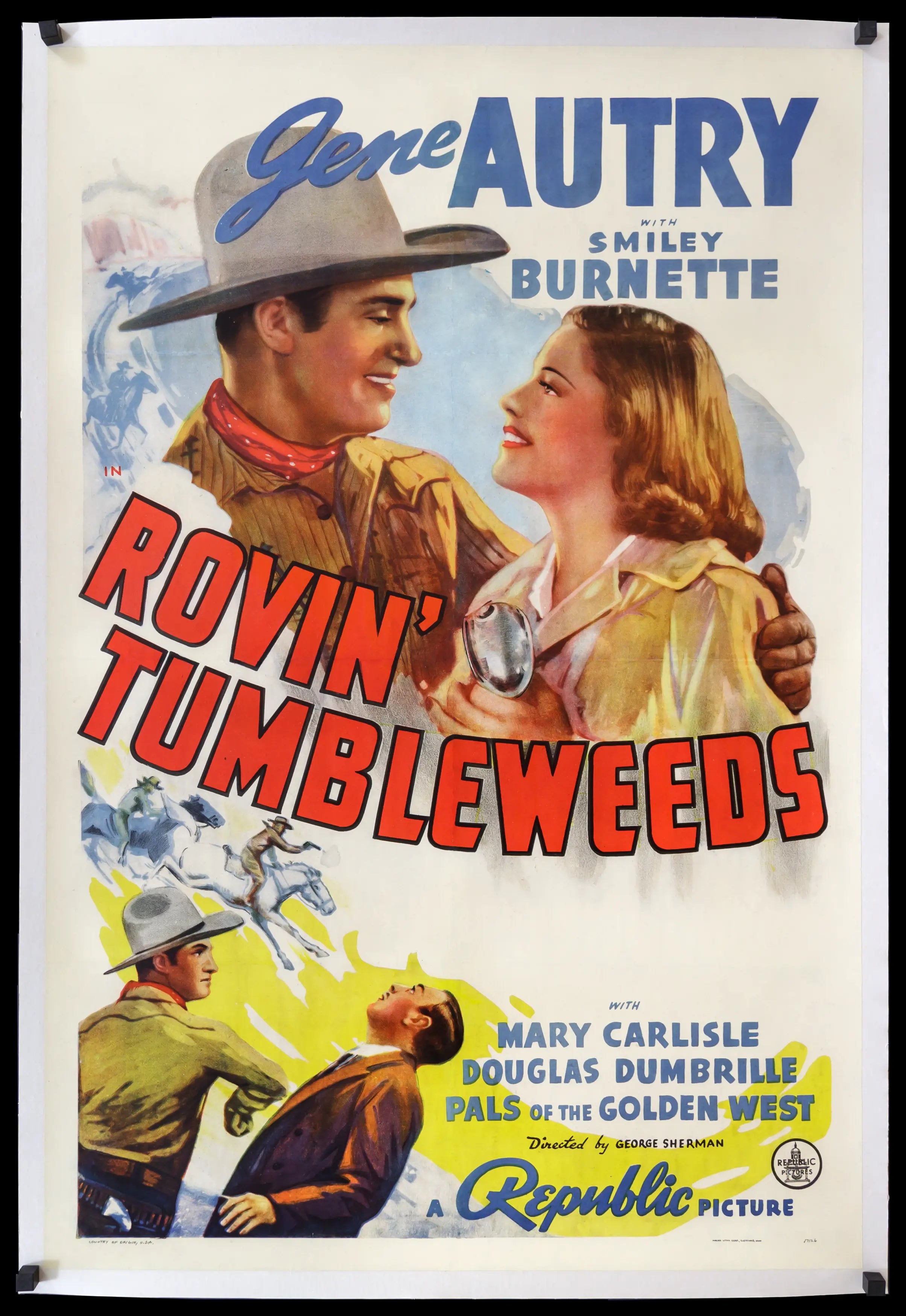 Rovin' Tumbleweeds (1939) original movie poster for sale at Originalfilmart