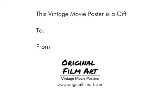 Gift Note original movie poster for sale at Originalfilmart