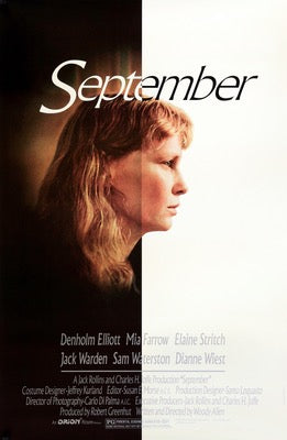 September (1987) original movie poster for sale at Originalfilmart