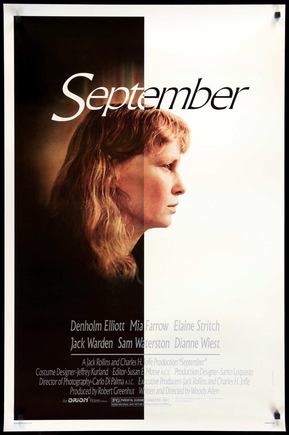 September (1987) original movie poster for sale at Originalfilmart