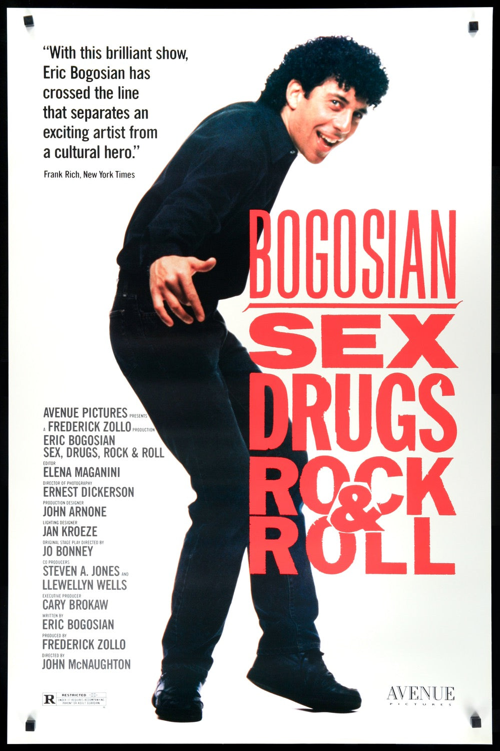 Sex, Drugs, Rock and Roll (1991) original movie poster for sale at Originalfilmart