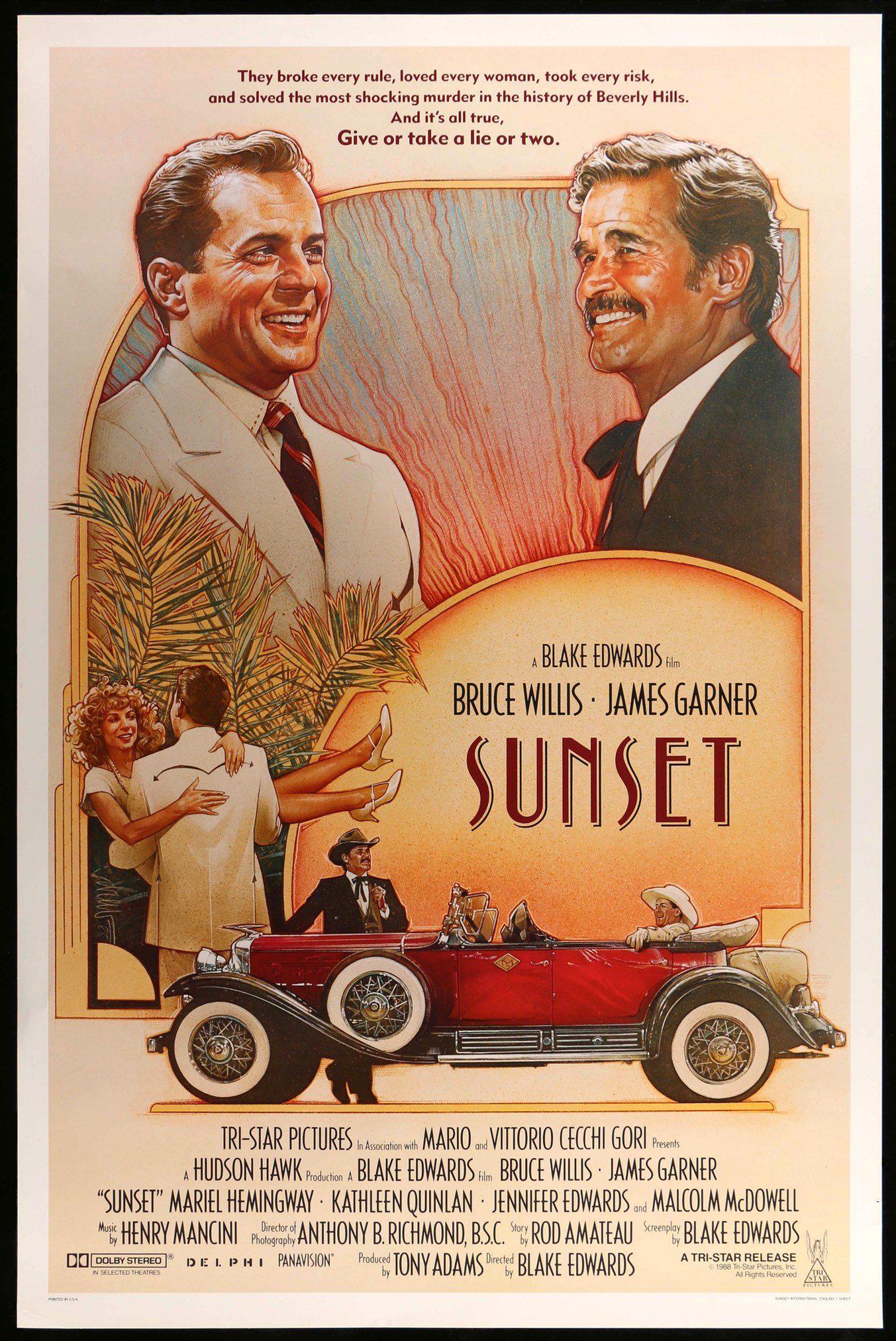 Sunset (1988) original movie poster for sale at Originalfilmart