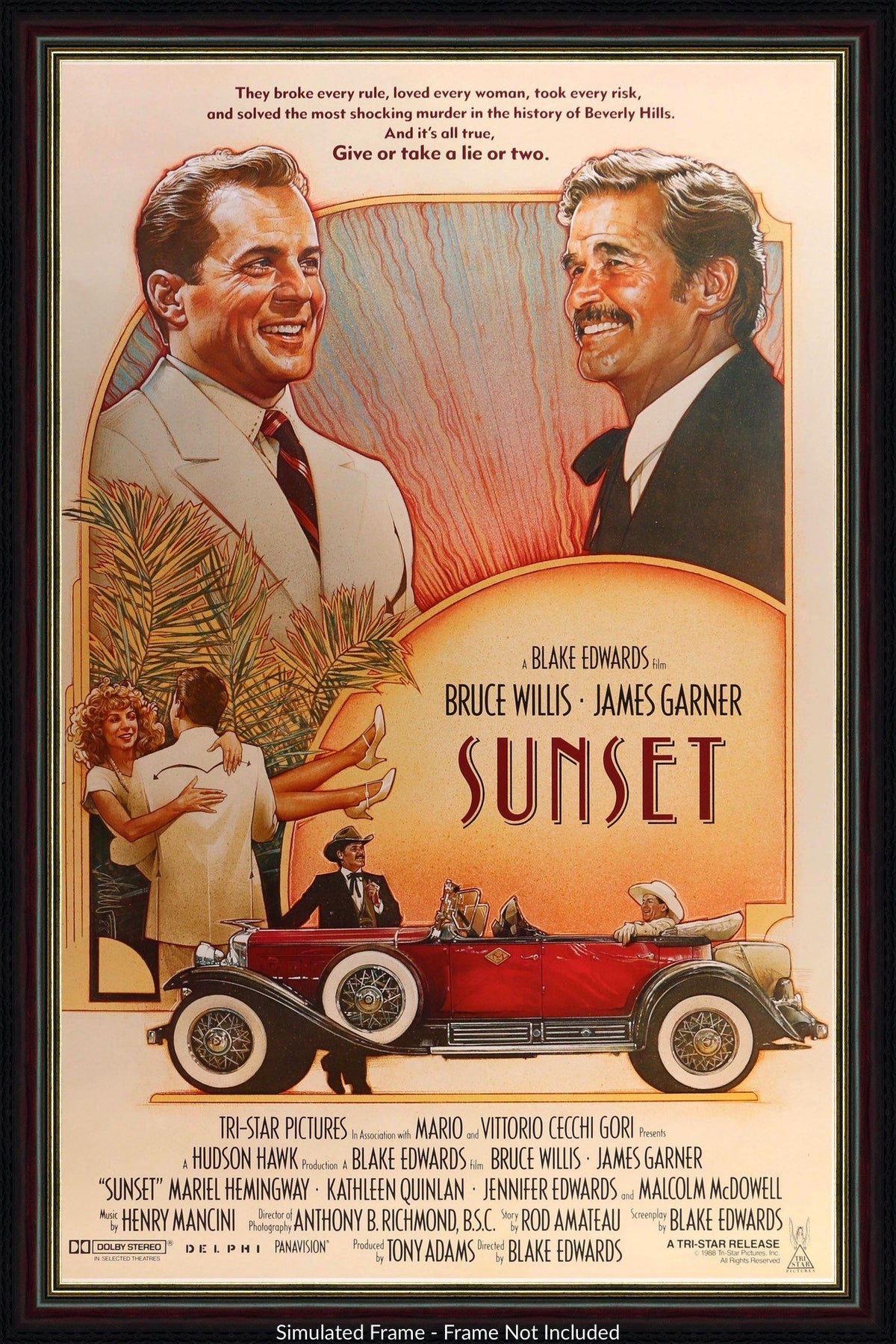 Sunset (1988) original movie poster for sale at Originalfilmart