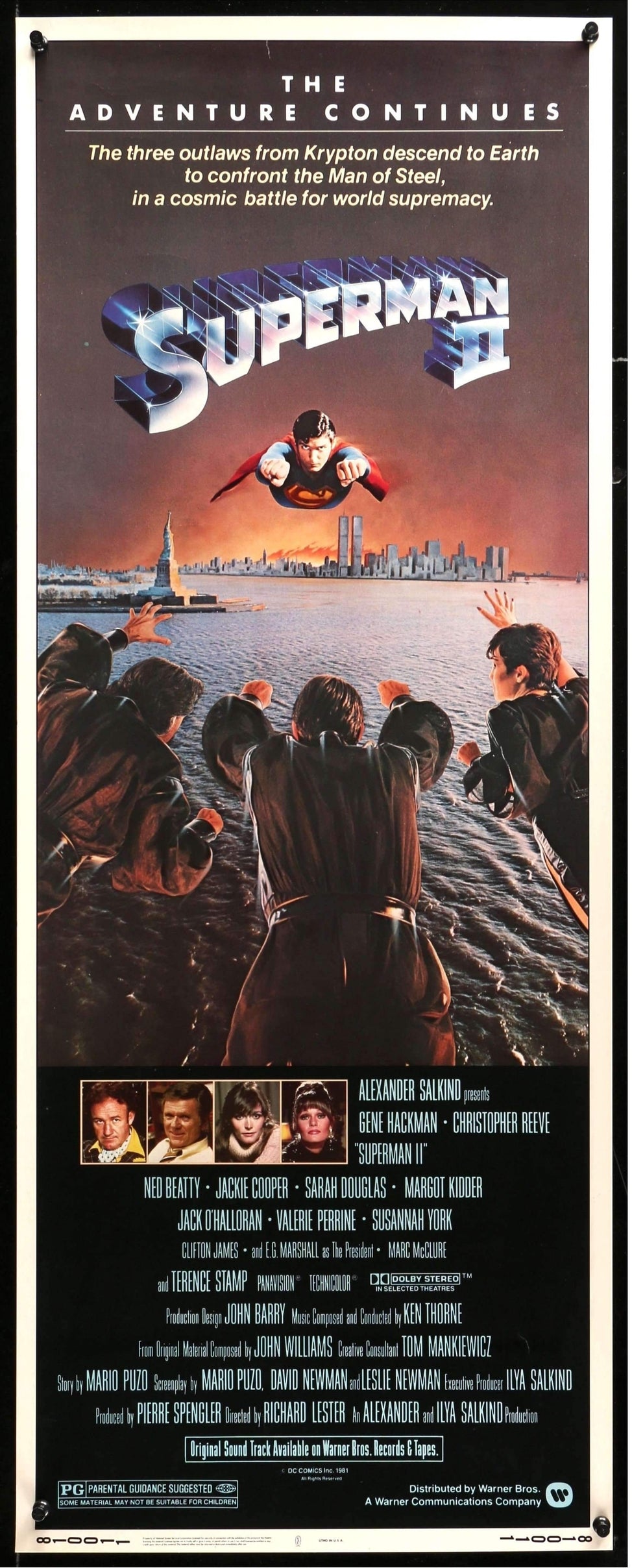 Superman II (1980) original movie poster for sale at Originalfilmart