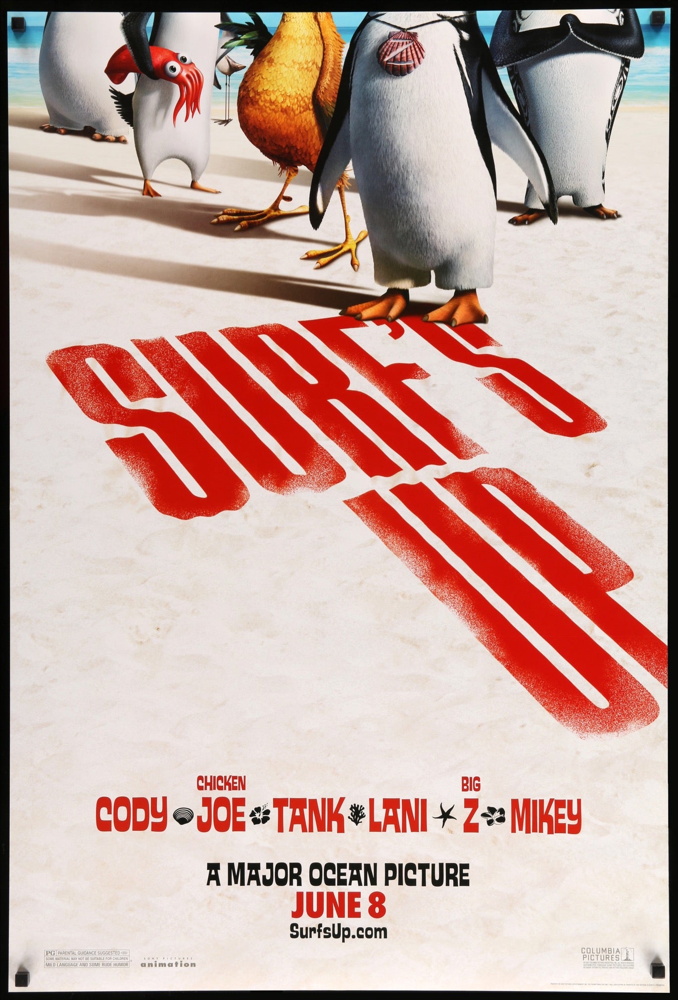 Surf's Up (2007) original movie poster for sale at Originalfilmart