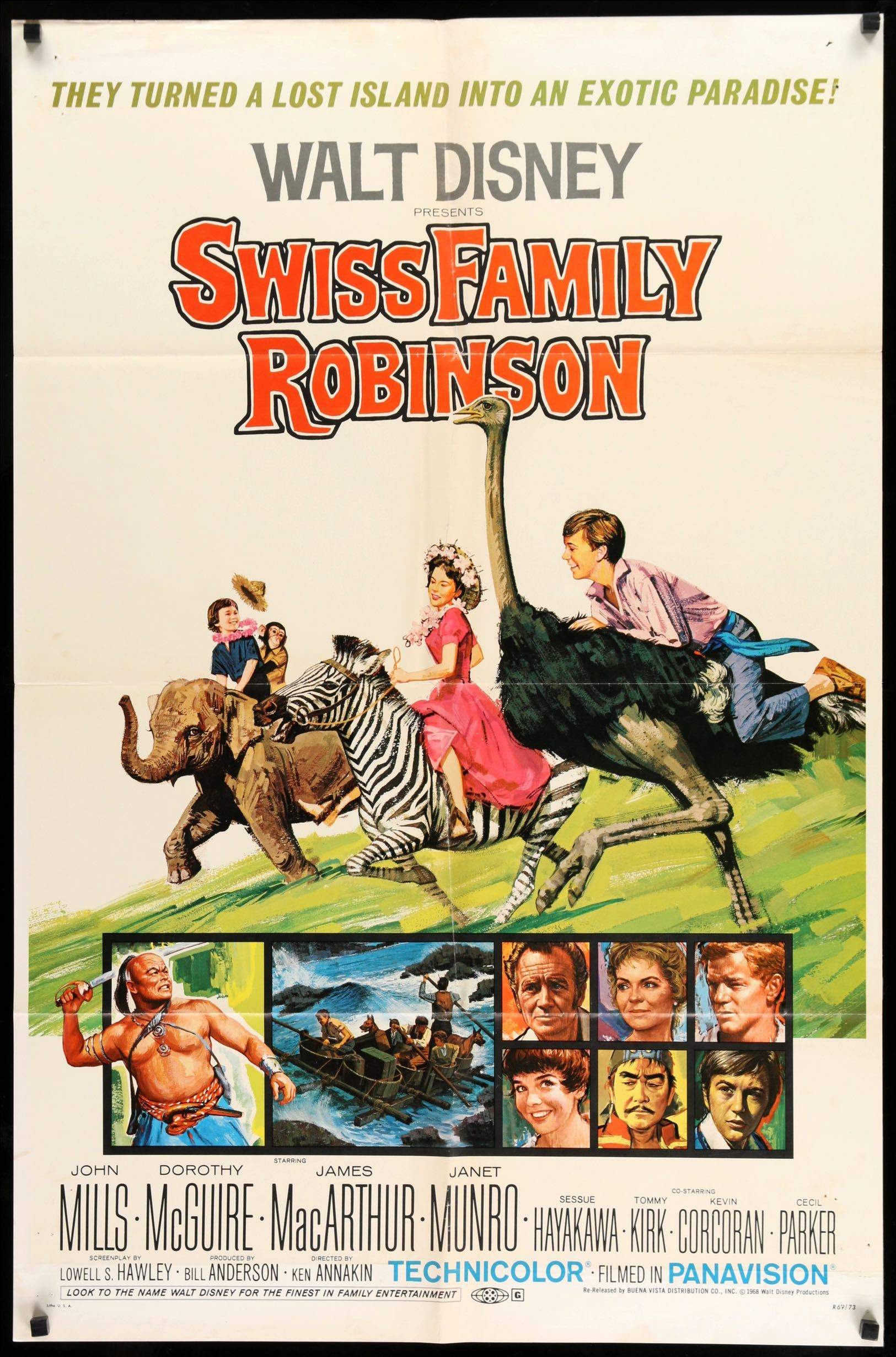 Swiss Family Robinson (1960) original movie poster for sale at Originalfilmart