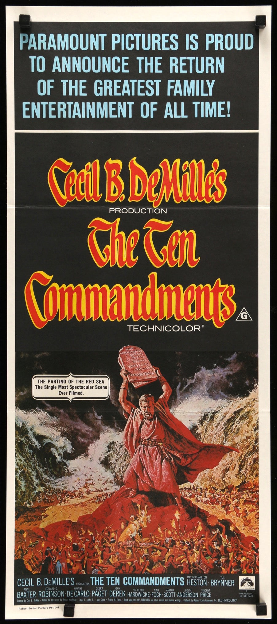 Ten Commandments (1956) original movie poster for sale at Originalfilmart