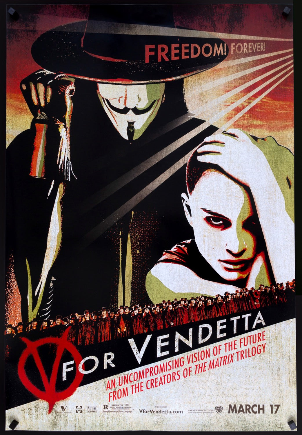 V For Vendetta (2006) original movie poster for sale at Originalfilmart