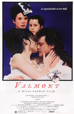 Valmont (1989) original movie poster for sale at Originalfilmart
