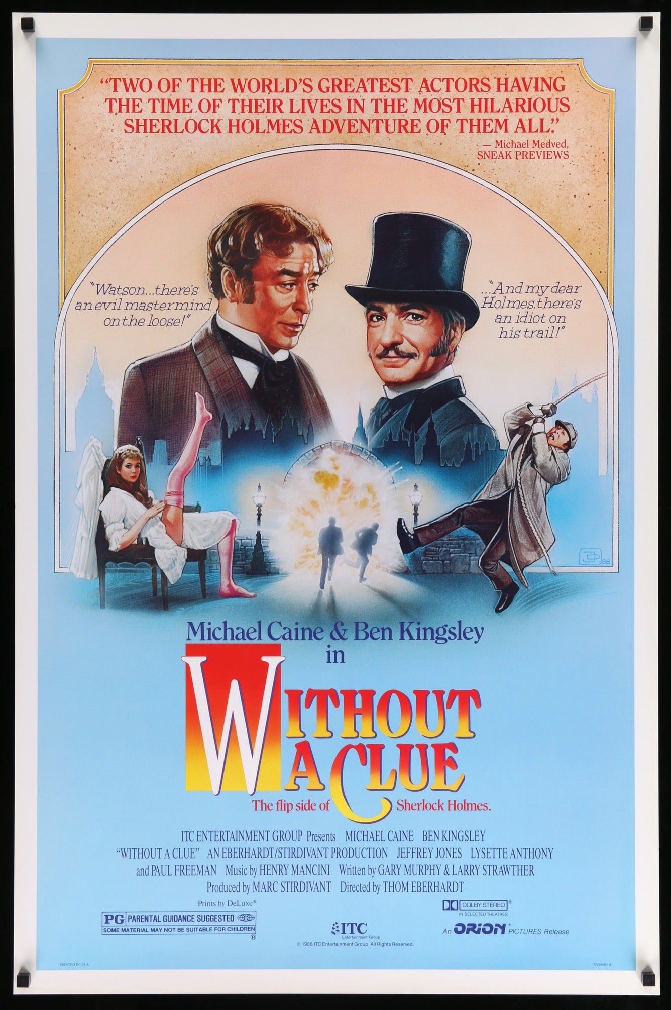 Without a Clue (1988) original movie poster for sale at Originalfilmart