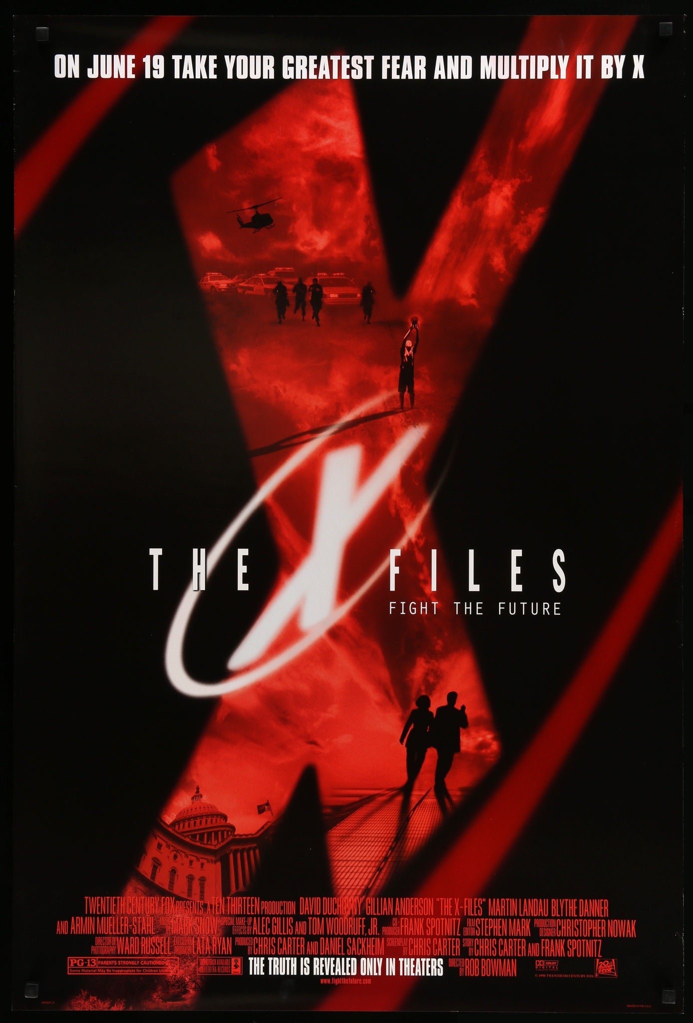 X-Files: Fight the Future (1998) original movie poster for sale at Originalfilmart