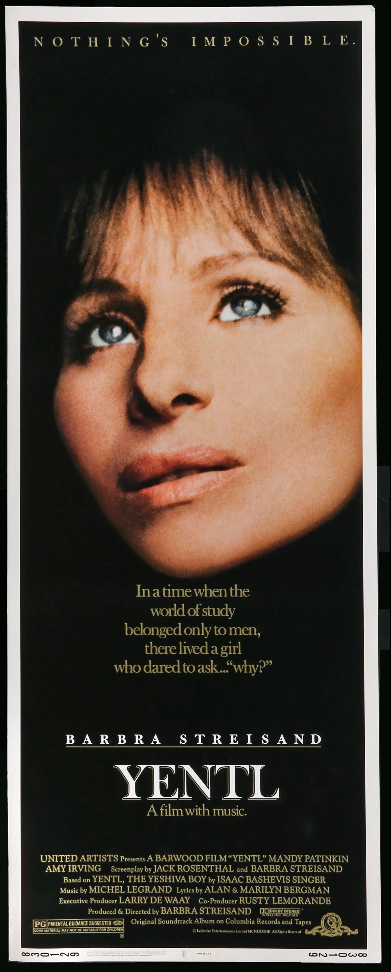 Yentl (1983) original movie poster for sale at Originalfilmart