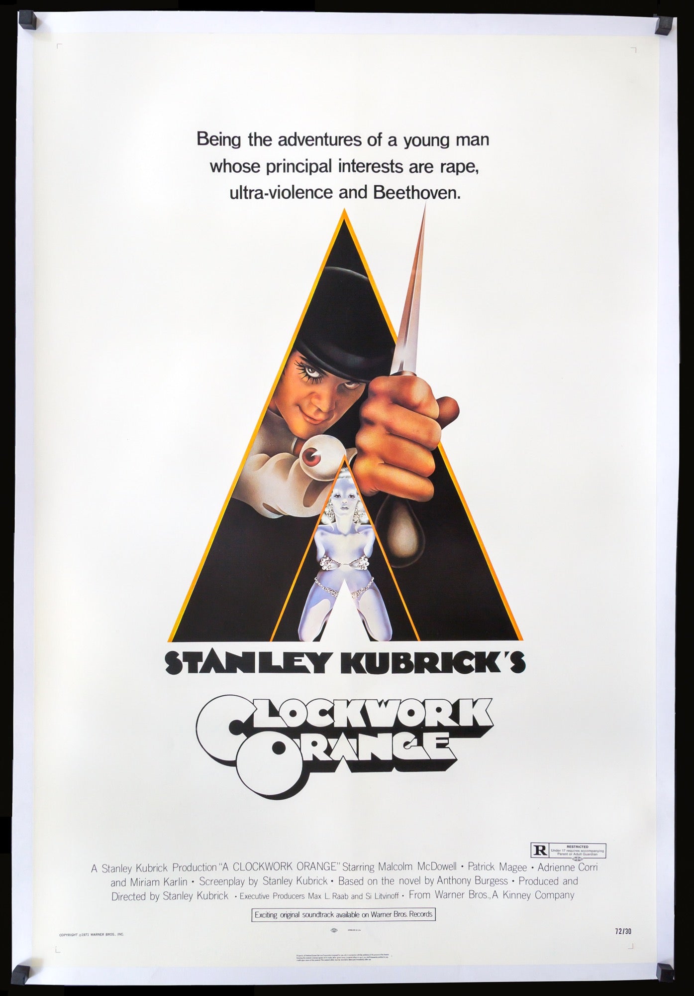 Clockwork Orange (1972) original movie poster for sale at Originalfilmart