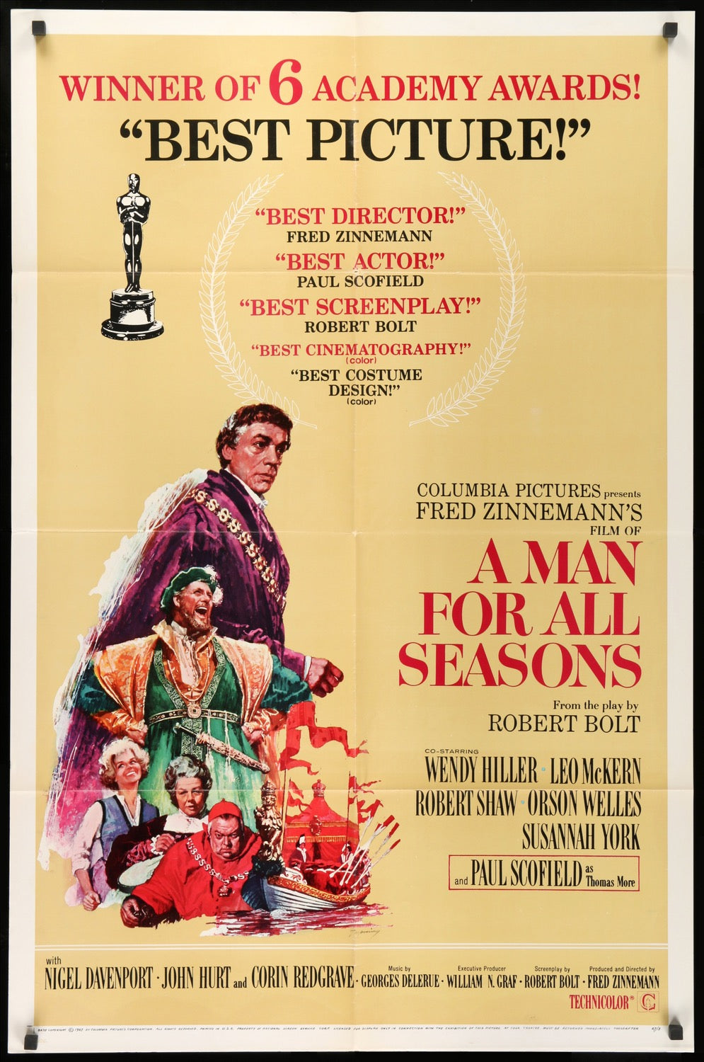 A Man for All Seasons (1966) original movie poster for sale at Originalfilmart