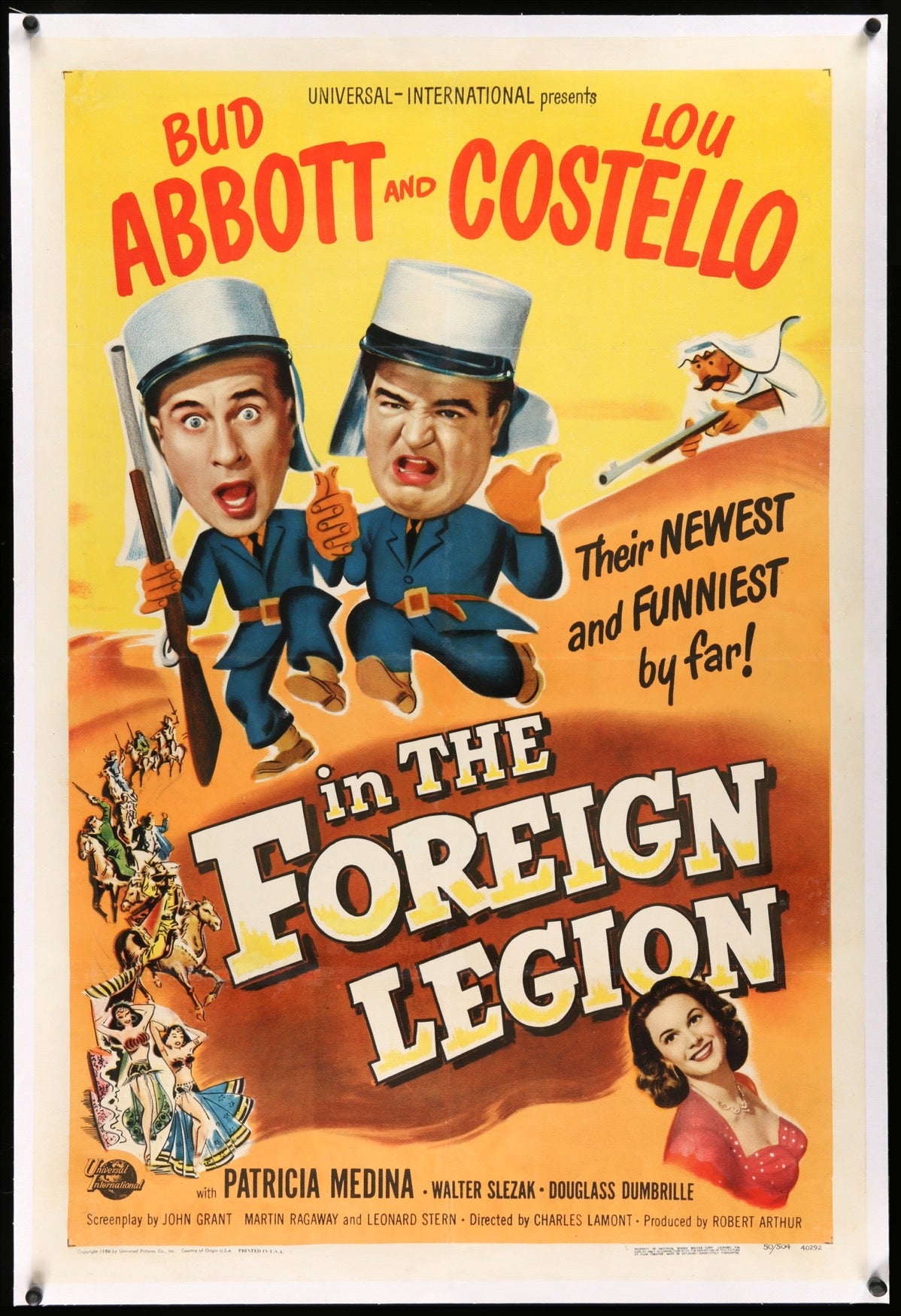 Abbott and Costello in The Foreign Legion (1950) original movie poster for sale at Originalfilmart