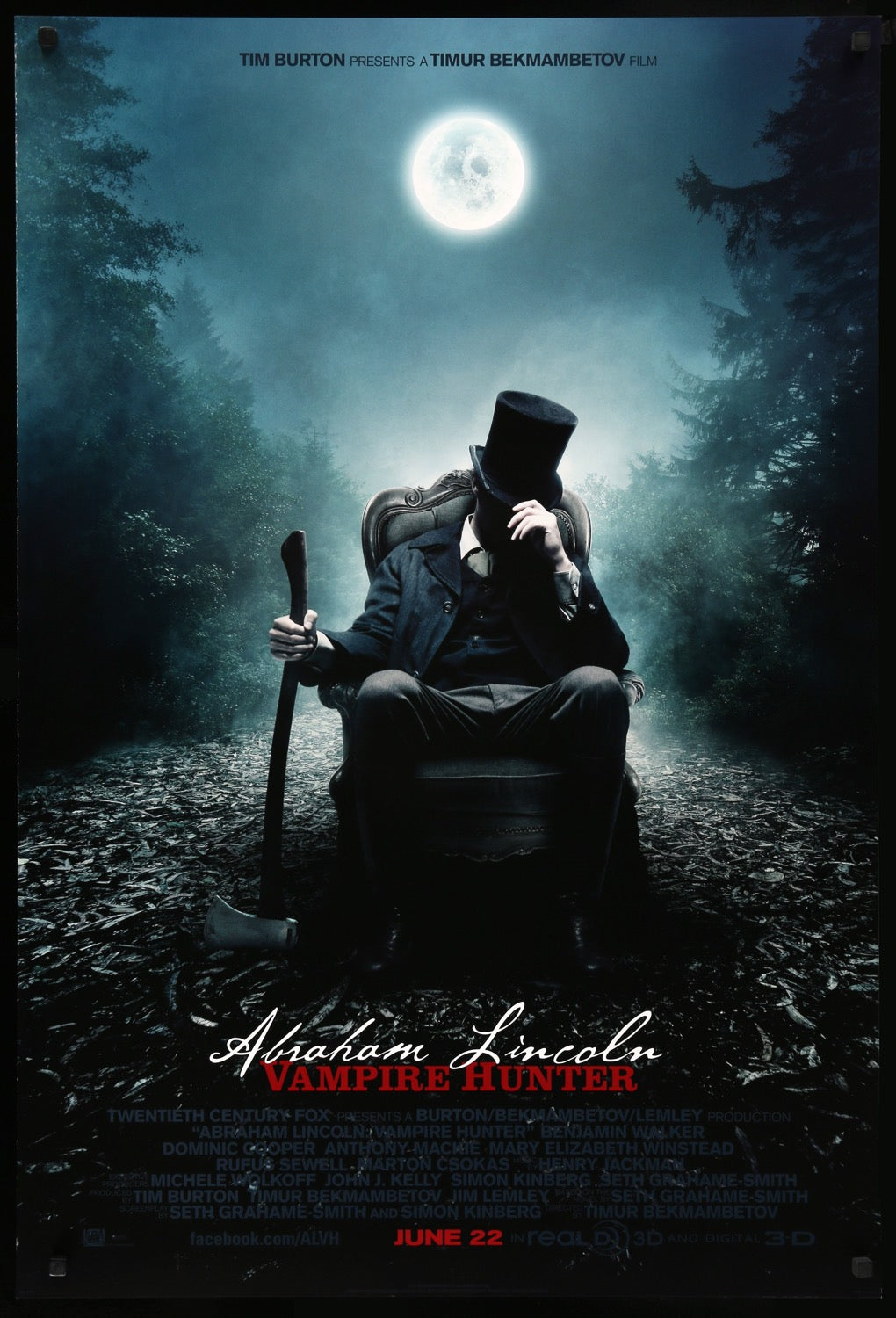 Abraham Lincoln: Vampire Hunter (2012) original movie poster for sale at Originalfilmart