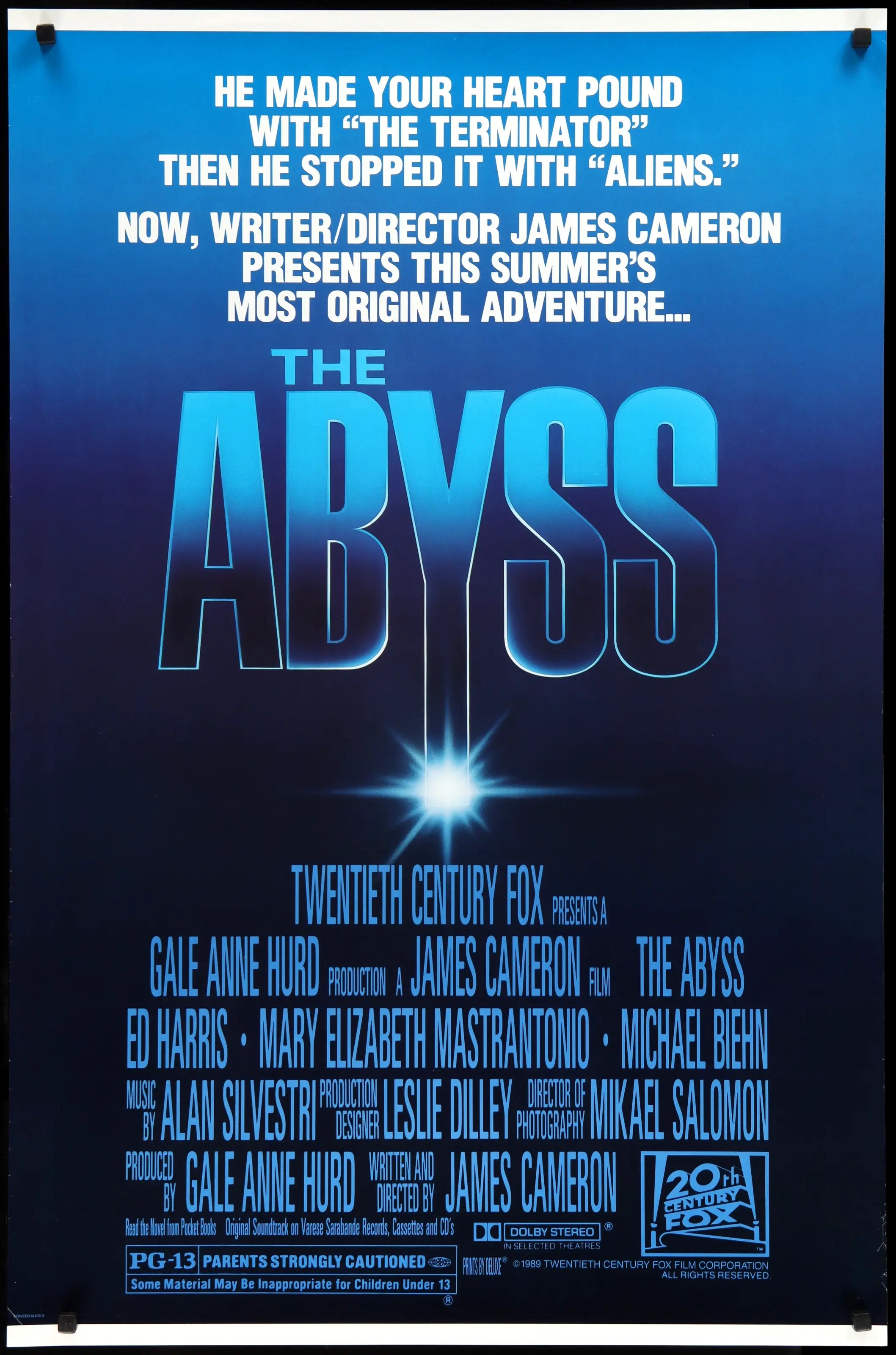 Abyss (1989) original movie poster for sale at Originalfilmart