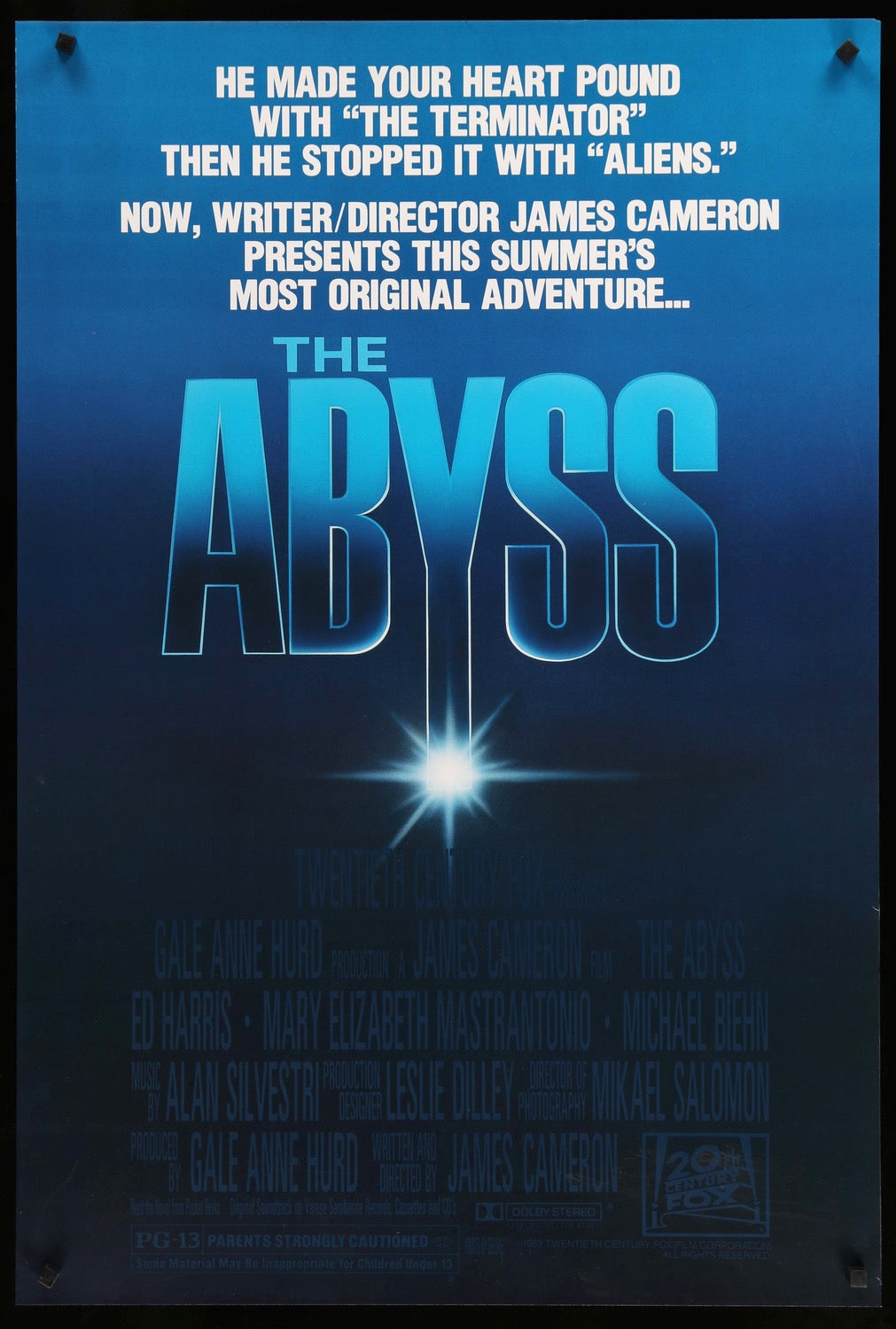 Abyss (1989) original movie poster for sale at Originalfilmart