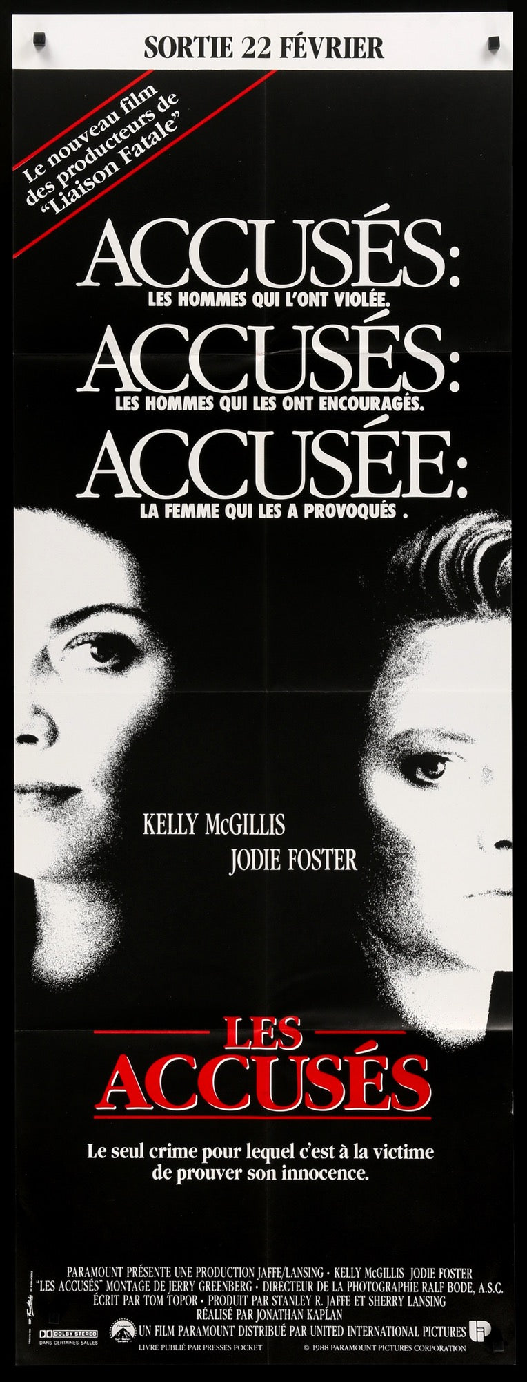 Accused (1988) original movie poster for sale at Originalfilmart