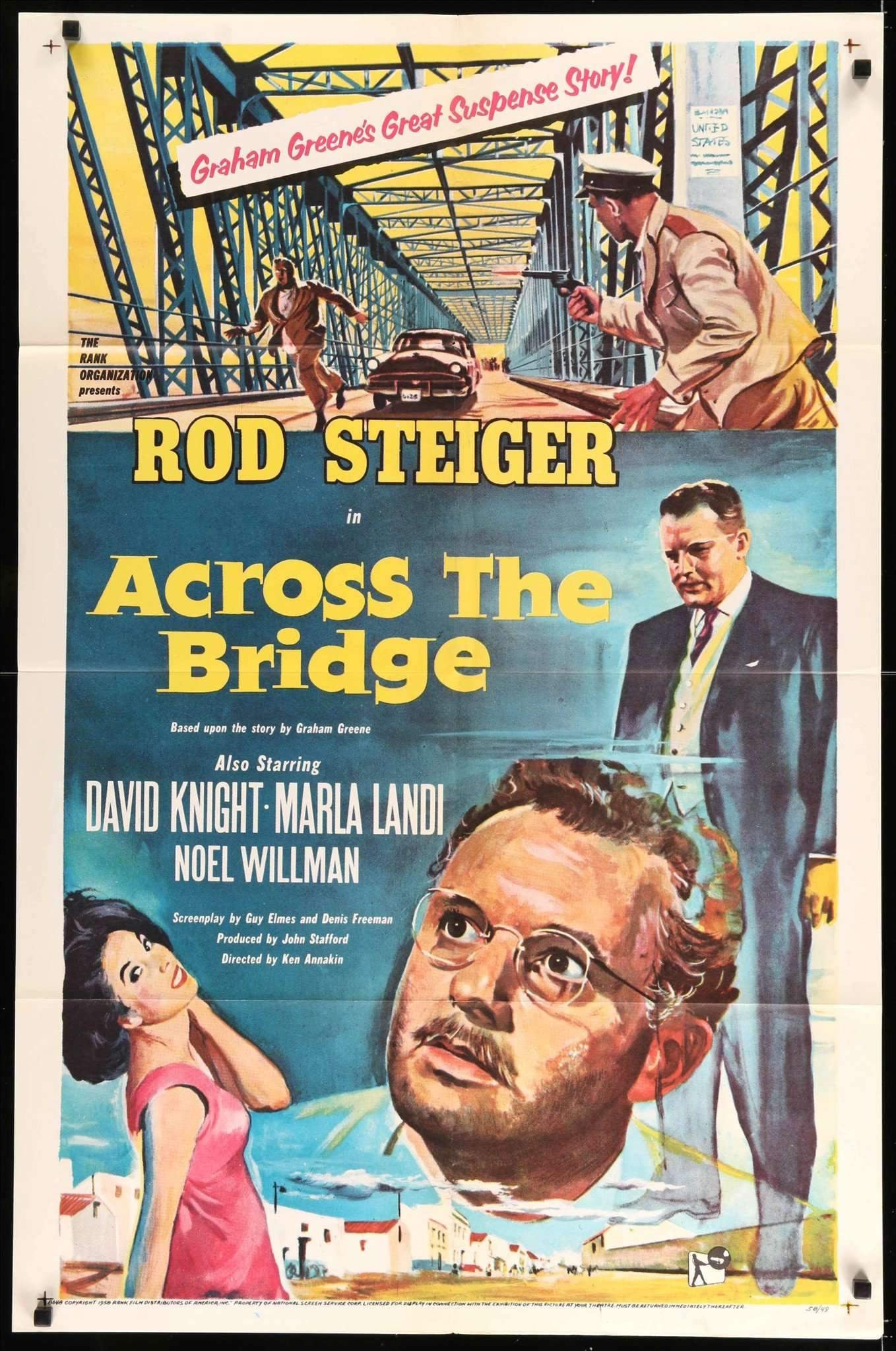 Across the Bridge (1957) original movie poster for sale at Originalfilmart