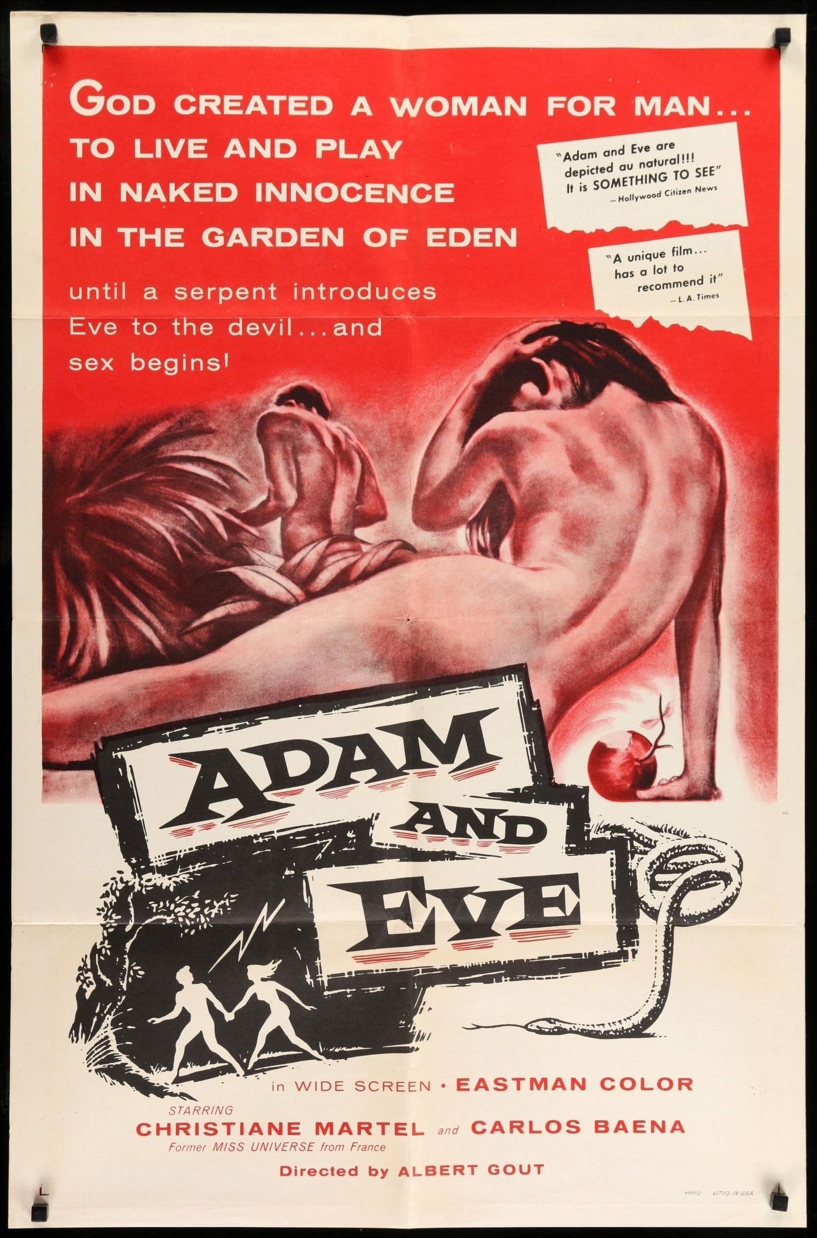 Adam and Eve (1956) original movie poster for sale at Originalfilmart