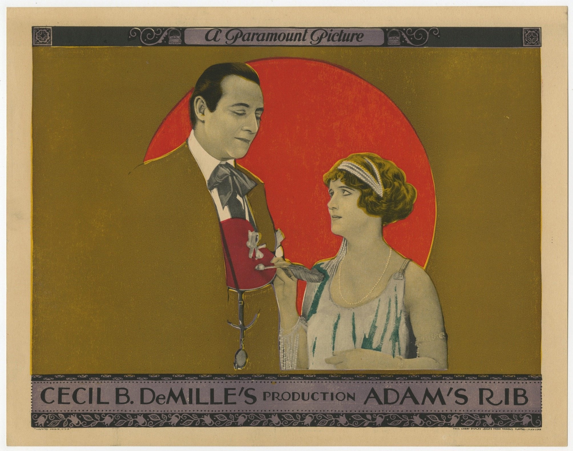 Adam's Rib (1923) original movie poster for sale at Originalfilmart