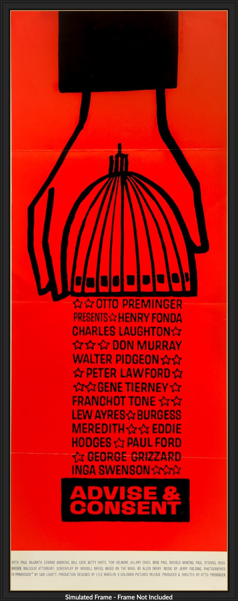 Advise and Consent (1962) original movie poster for sale at Originalfilmart