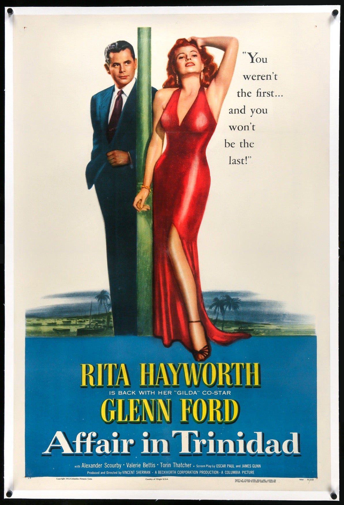Affair in Trinidad (1952) original movie poster for sale at Originalfilmart