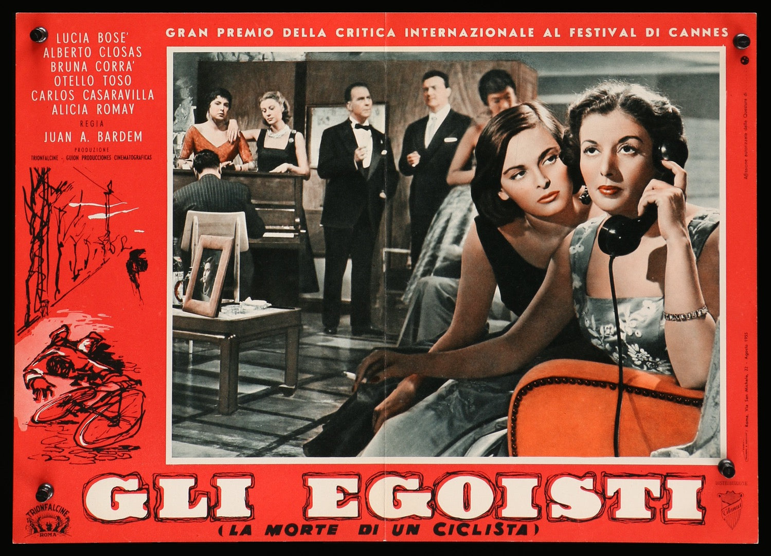 Death of a Cyclist (1955) original movie poster for sale at Originalfilmart