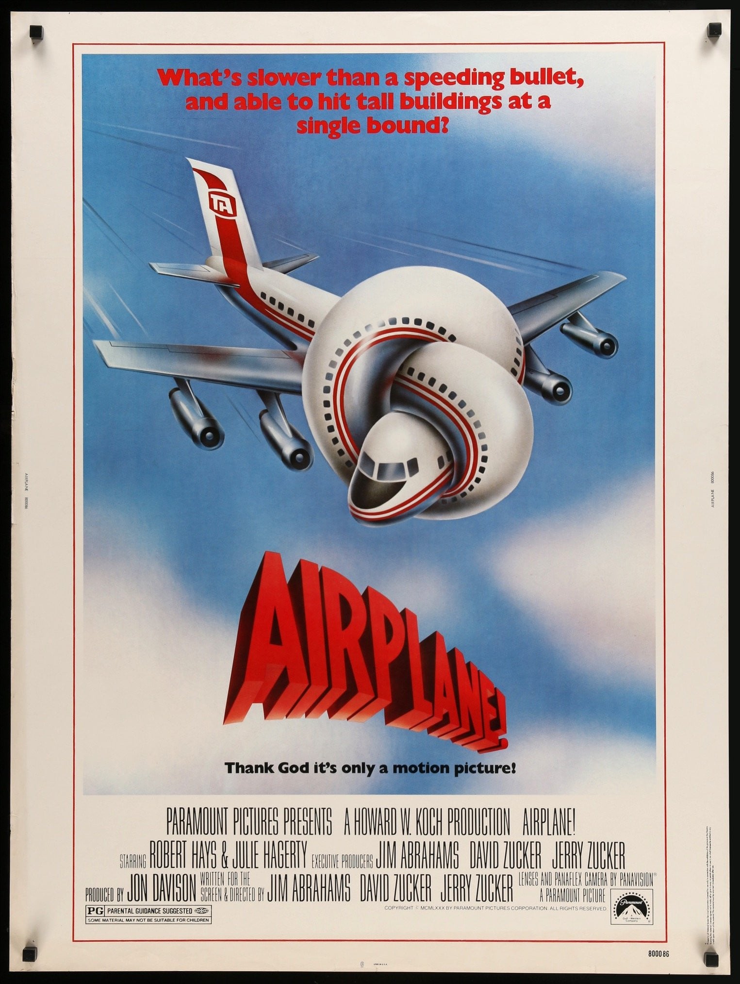 Airplane! (1980) original movie poster for sale at Originalfilmart