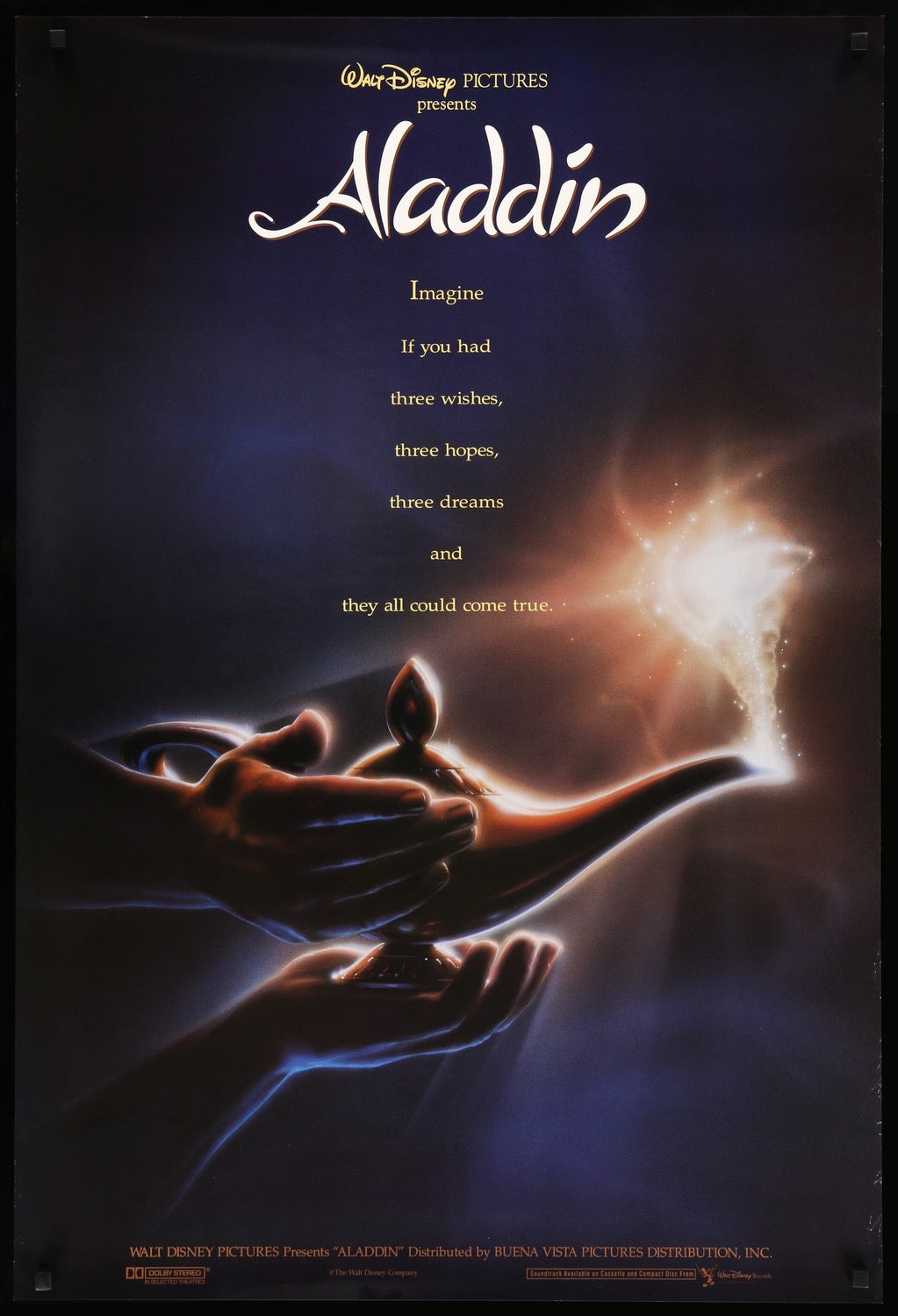 Aladdin (1992) original movie poster for sale at Originalfilmart