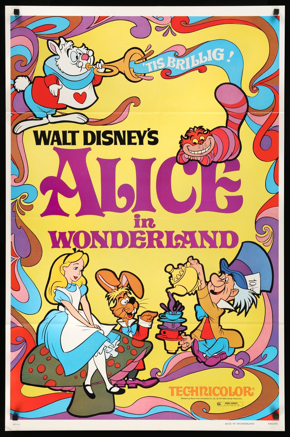 Alice in Wonderland (1951) original movie poster for sale at Originalfilmart