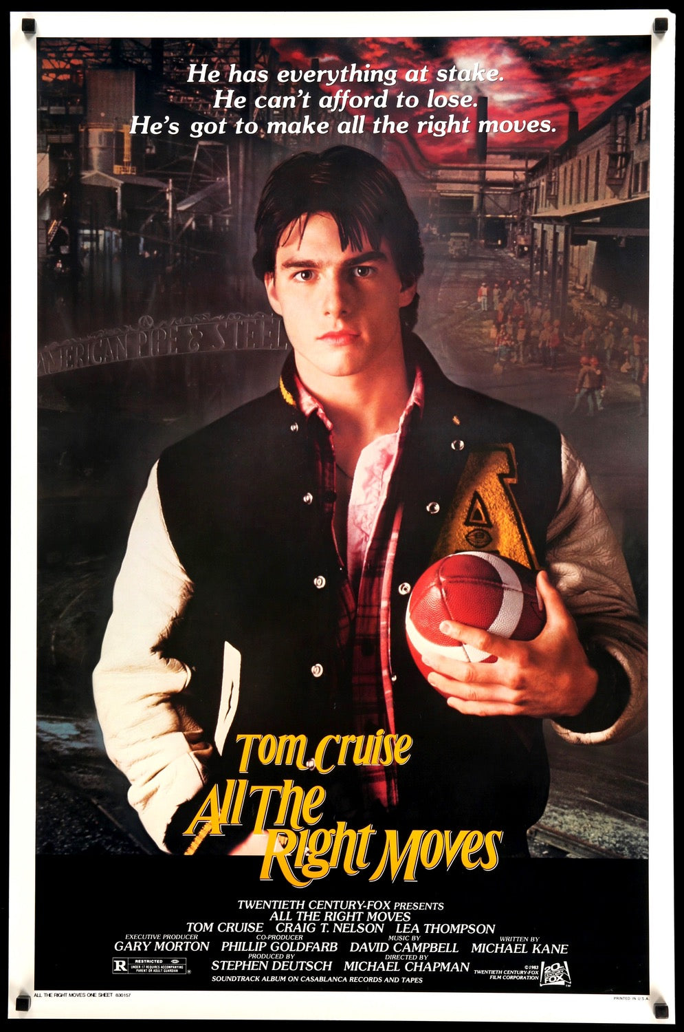 All the Right Moves (1983) original movie poster for sale at Originalfilmart