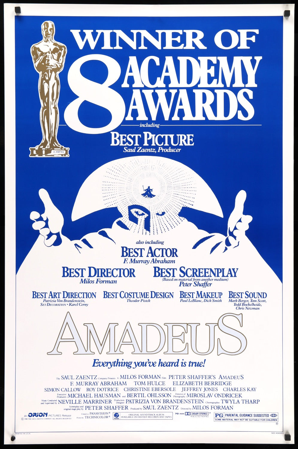 Amadeus (1984) original movie poster for sale at Originalfilmart