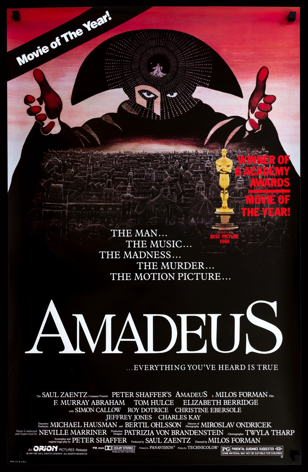 Amadeus (1984) original movie poster for sale at Originalfilmart