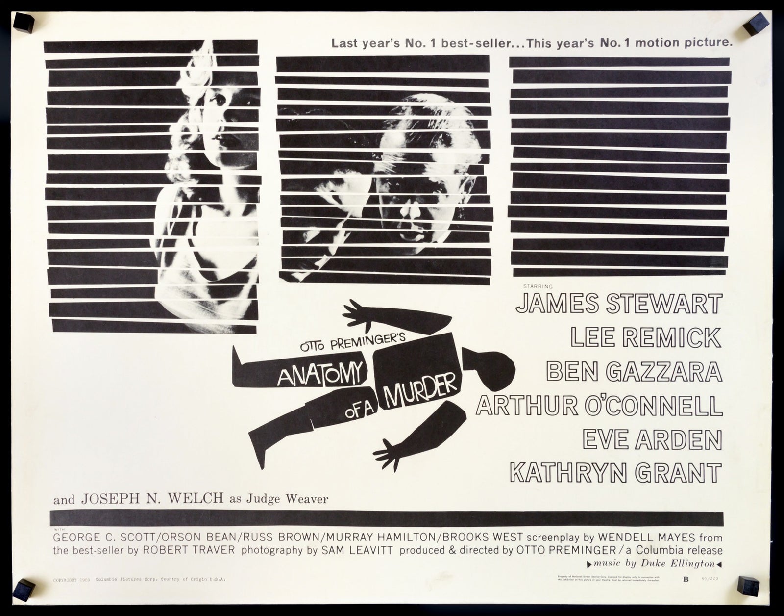 Anatomy of a Murder (1959) original movie poster for sale at Originalfilmart
