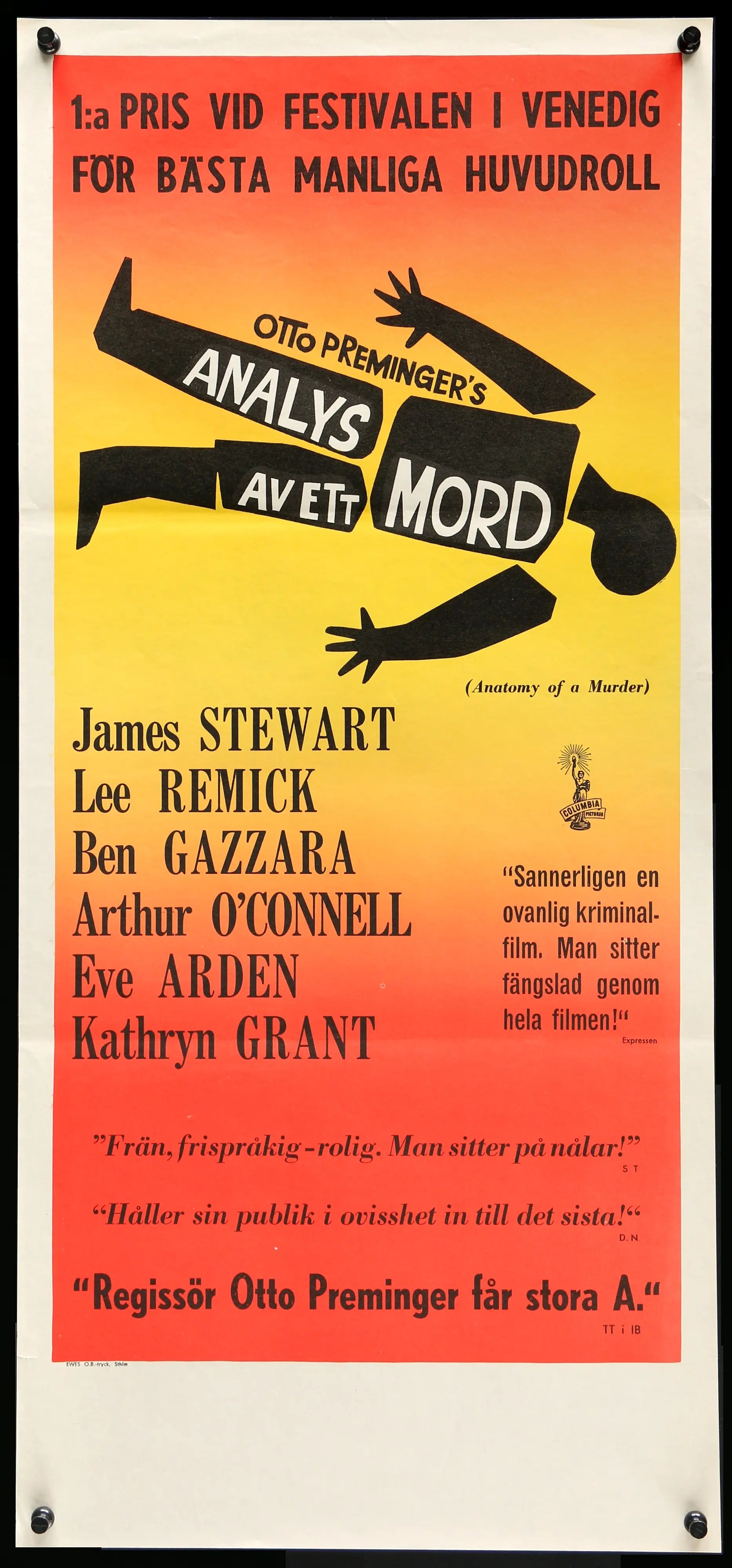 Anatomy of a Murder (1959) original movie poster for sale at Originalfilmart