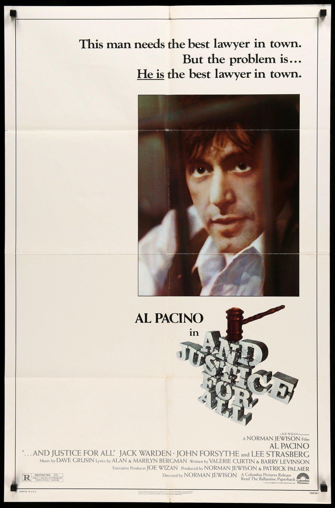 And Justice For All (1979) original movie poster for sale at Originalfilmart