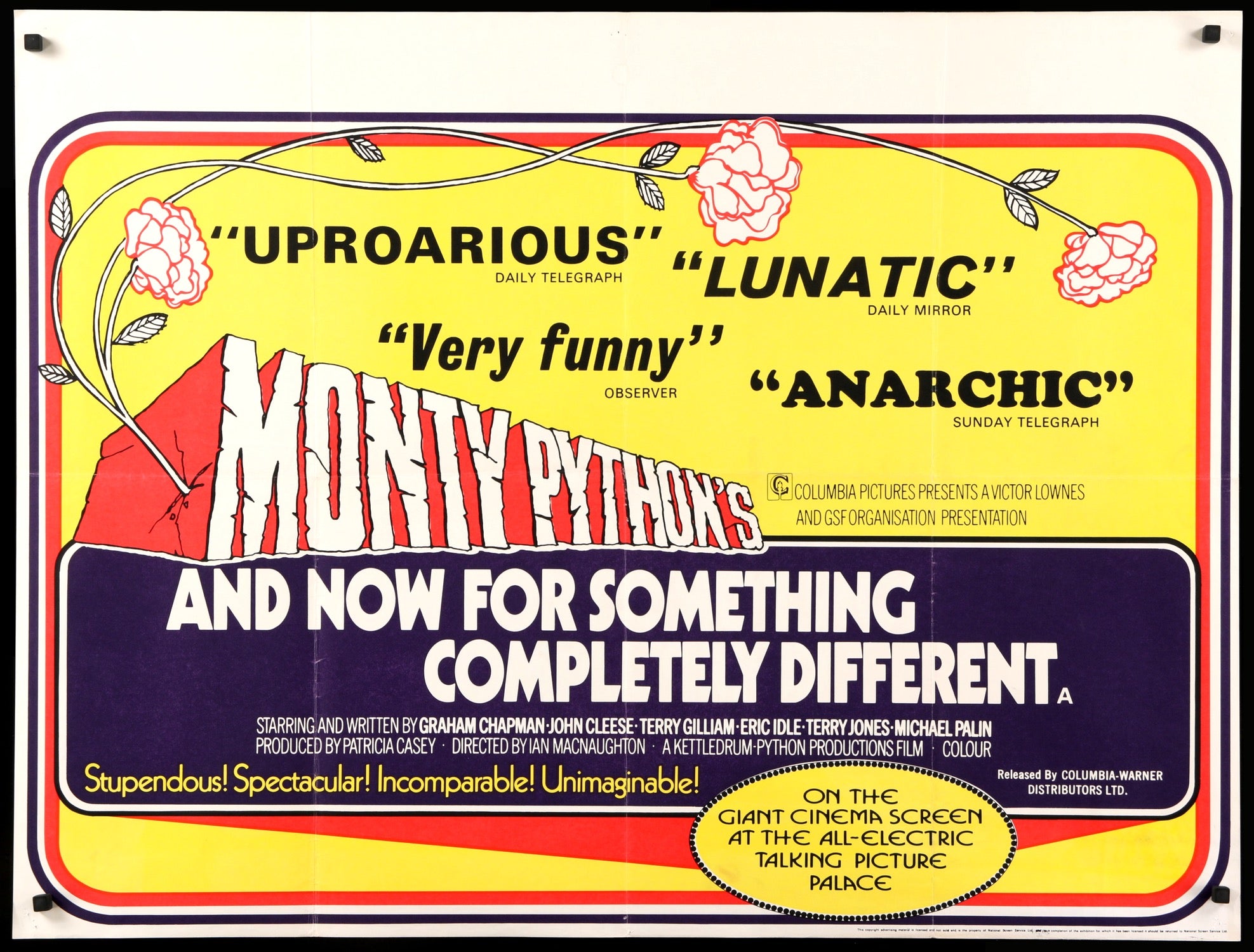 And Now for Something Completely Different (1971) original movie poster for sale at Originalfilmart