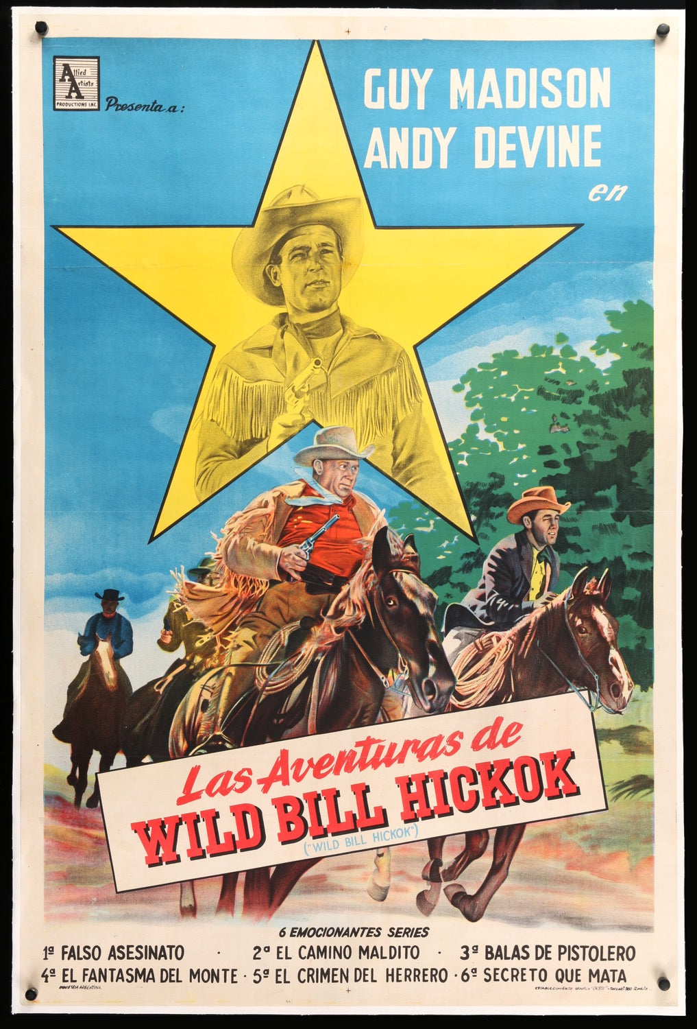 Adventures of Wild Bill Hickok (1954) original movie poster for sale at Originalfilmart