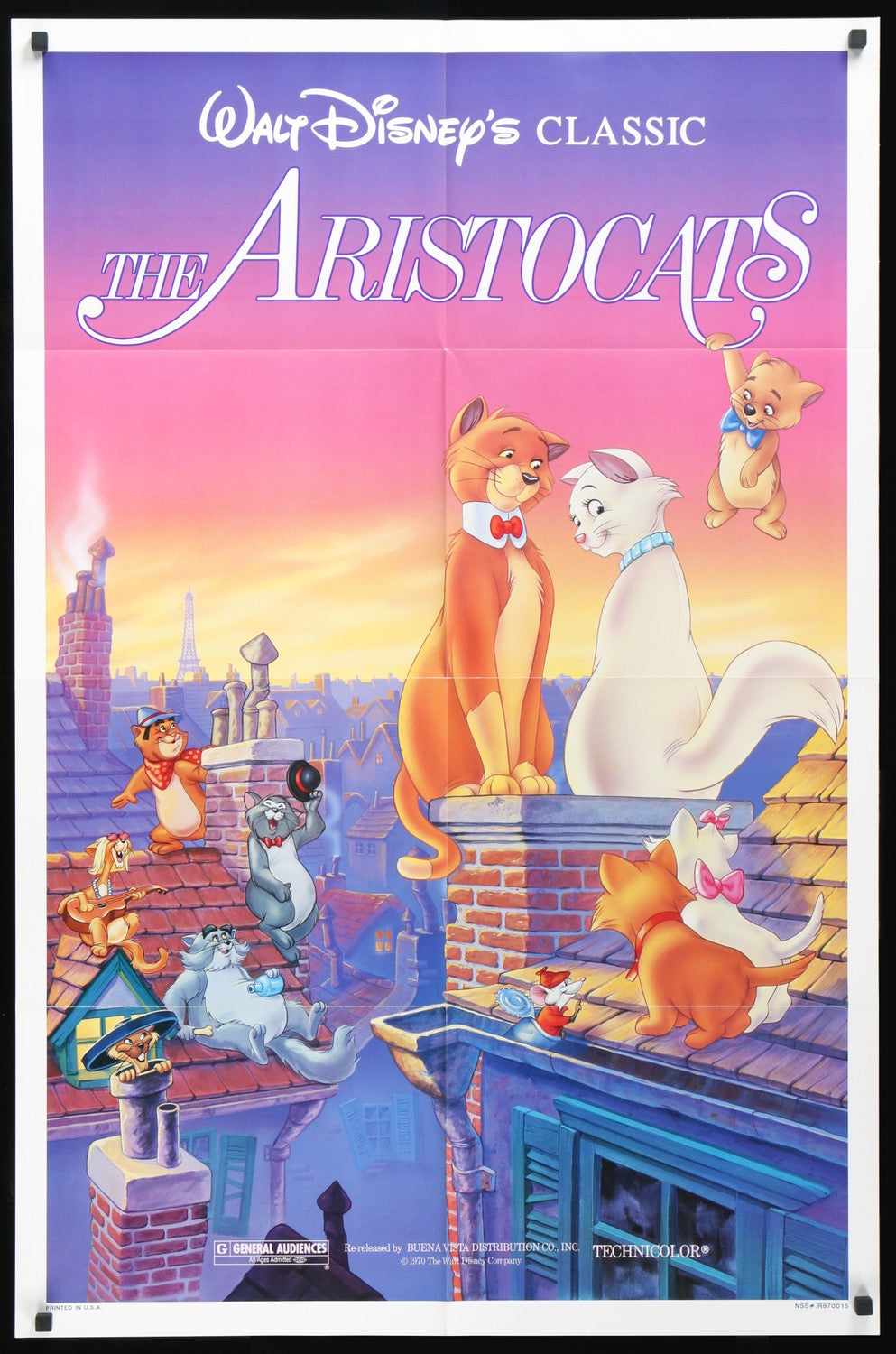 Aristocats (1970) original movie poster for sale at Originalfilmart