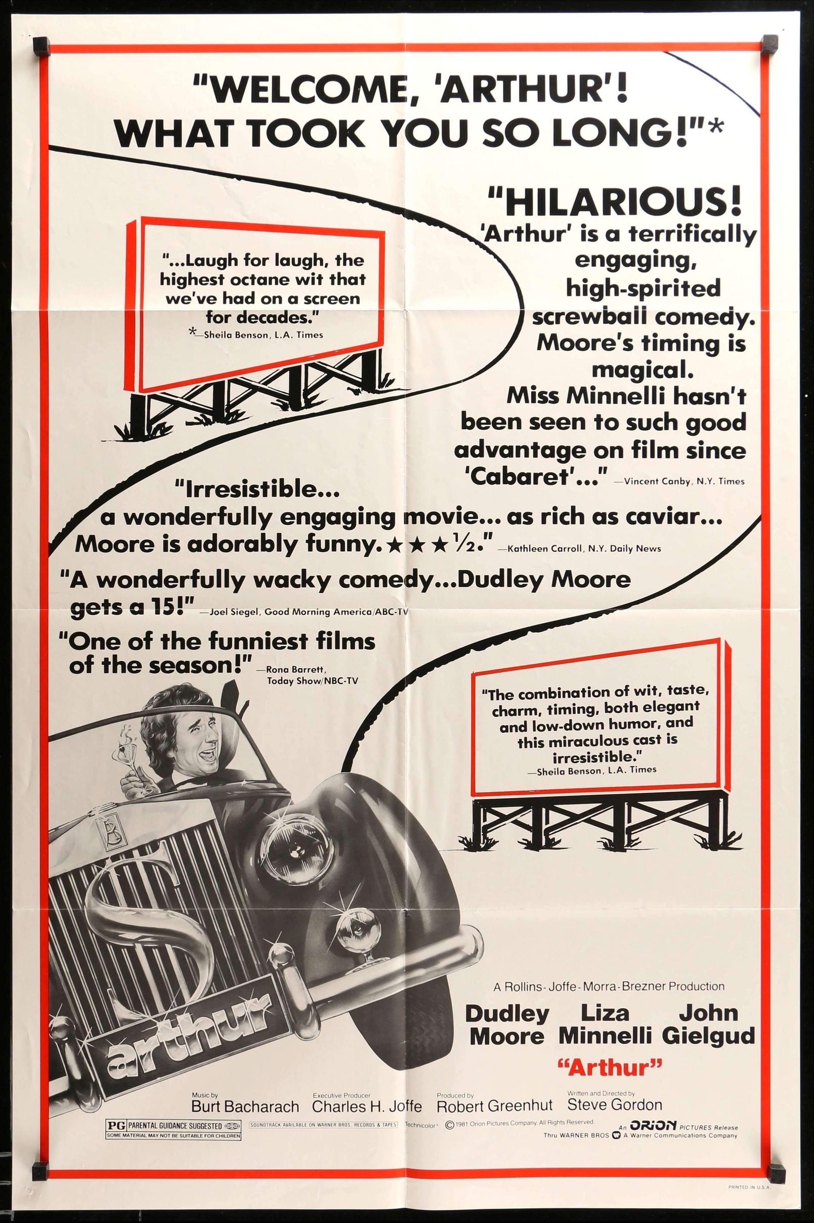 Arthur (1981) original movie poster for sale at Originalfilmart