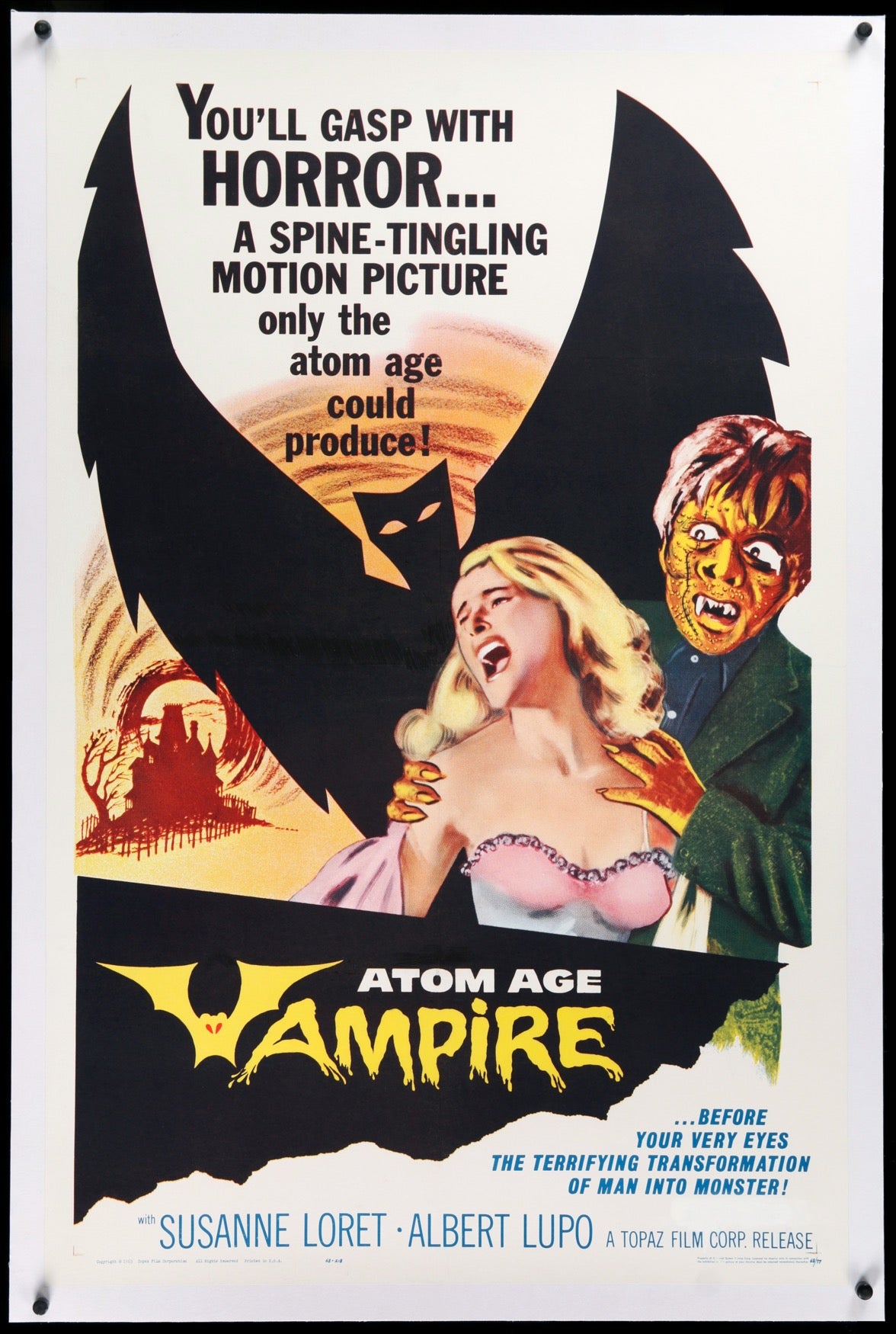Atom Age Vampire (1960) original movie poster for sale at Originalfilmart