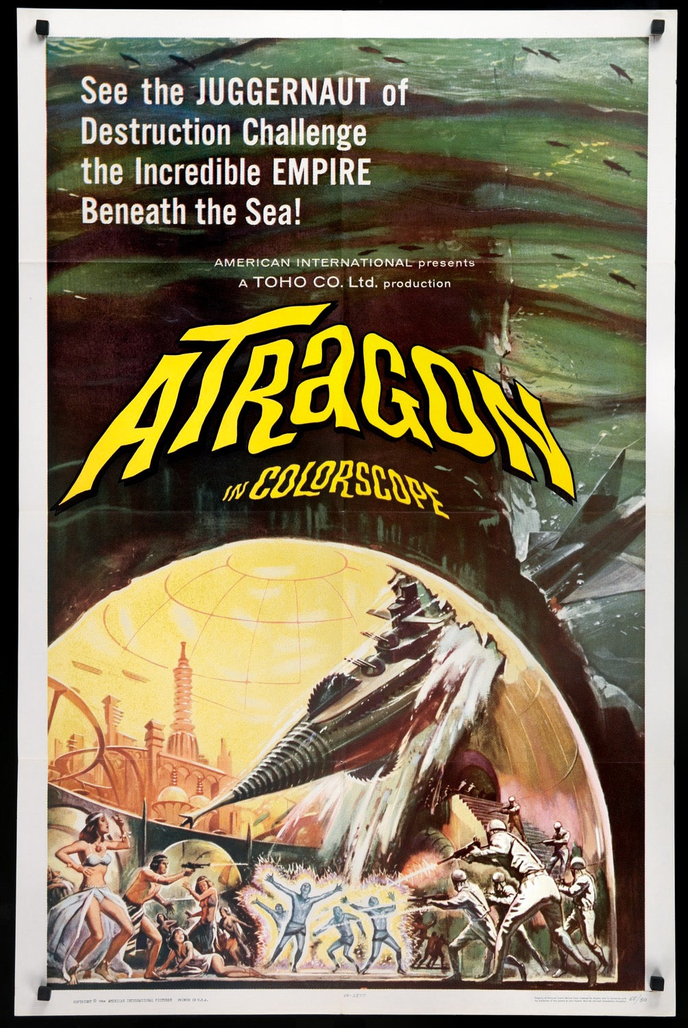 Atragon (1963) original movie poster for sale at Originalfilmart